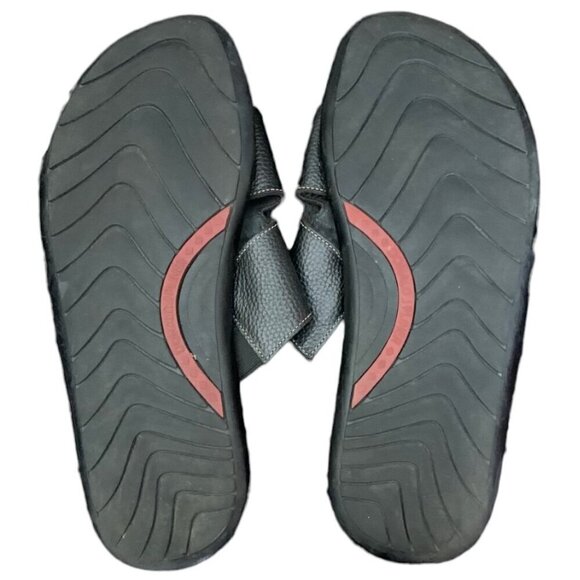 Donald J Pliner Men's Black Pebble Leather Slide Sandals Size 15 - Picture 8 of 9